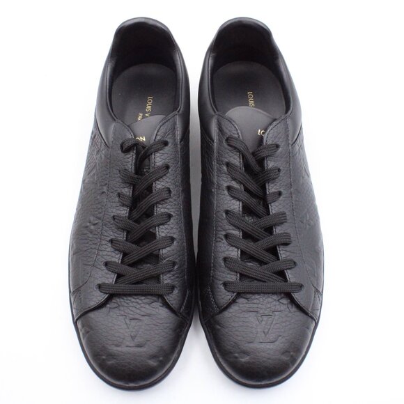 NWOB Louis Vuitton Luxembourg Monogram Embossed Leather Sneakers in Black US 9.5 - Picture 6 of 16